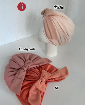 Turban à ruban mousseline